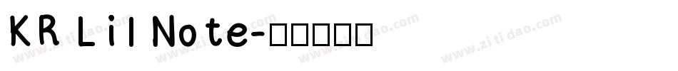 KR Lil Note字体转换